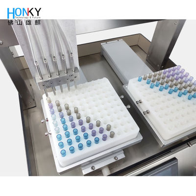 Desktop High Speed 5ml Skin Essential Liquid Filling Machine With Double Lane Mold Filling For Cosmetic Liquid Packing