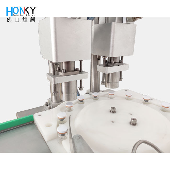 Автоматическая машина для закрывания флакона с двойной головкой и 3600 BPH для герметизации стеклянных флаконов